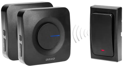ONDO 2 AC Timbre Inalámbrico con 2 Receptores 1 Pulsador 36 Tonos 200m