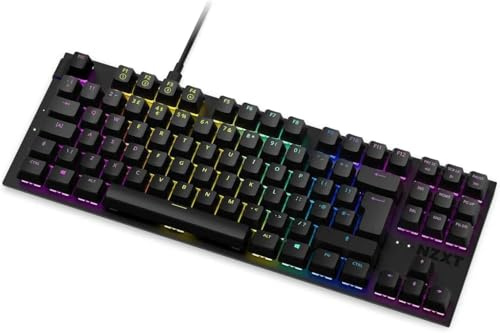 NZXT Function TKL 2022 Mechanische PC Gaming Tastatur - beleuchtet - lineare RGB Schalter - MX kompatible Schalter - Hot Swap - Aluminium Cover - Mechanical Gaming Keyboard | DE (QWERTZ) Schwarz