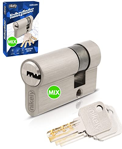 GERCAR Impianto di chiusura fai da te MIX, cilindro 30/10, combinabile a piacimento, serratura a cilindro 40 mm, A:30 B:10, da assemblare con una chiave