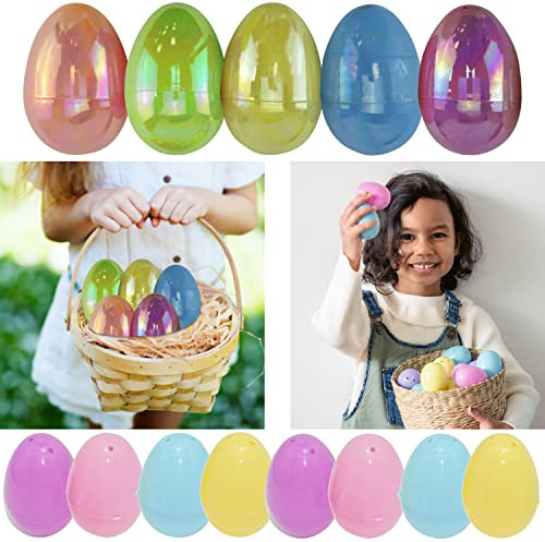 HOVUK 13x Easter Eggs Filled Toy, Fill with Surprise Gifts Chocolate, DIY Toys for Kids, Easter Party Favor Decoration, Holiday Candy Surprises Gift Box, Easter Basket Stuffers Fillers
