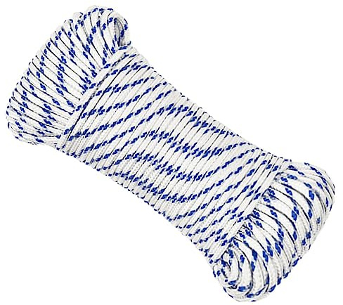 vidaXL Bootsseil Ankerleine Festmacher Tauwerk PP Leine Seil Tau Polypropylenseil Geflochten Flechtleine Weiß 3mm 25m Polypropylen