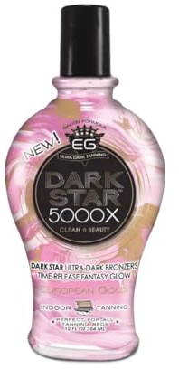 European Gold Dark Star 5000X Indoor Tanning Lotion for Tanning beds, 12 fl oz