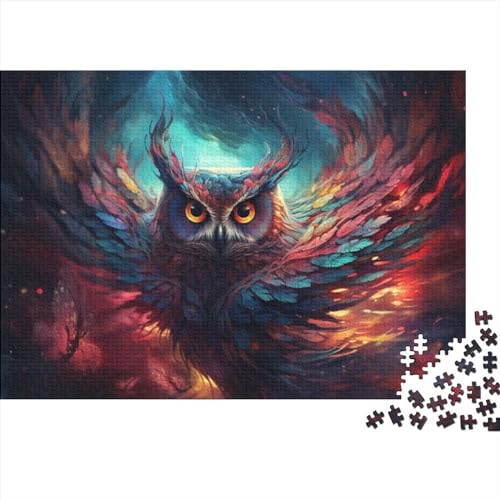 1000-teiliges Puzzle, Eulen-Puzzle, Holzpuzzle, Familienaktivität, 1000 Teile (75 x 50 cm)
