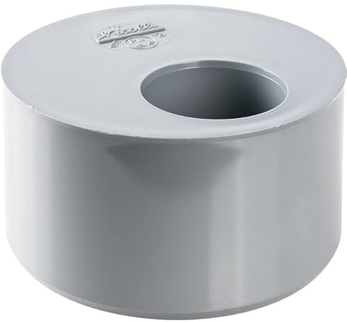 Raccord PVC gris excentré réduit - Mâle/femelle diamètre 100-40 mm - Nicoll