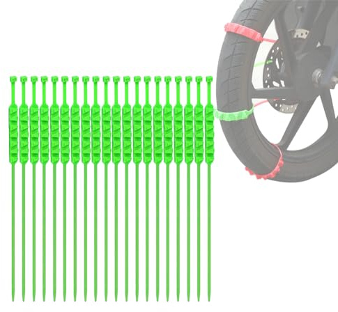 Fahrrad Schneeketten, Schneeketten Fahrrad, Schneeketten für Fahrrad, Fahrrad Winterreifen, Winterreifen Fahrrad Kette, Universal Winter Reifenketten Schneeketten, Motorräder Reifen Ketten green