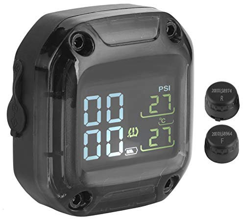 Hochpräzises Kabelloses Echtzeit-Reifendruckkontrollsystem TPMS für Motorräder mit 2 Sensoren für Motorräder und Fahrräder