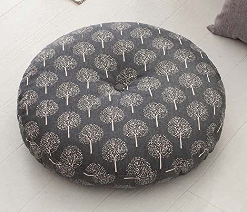 Dickes Stuhlkissen, 10 cm/15 cm, 40/50/60 cm, weiches rundes Stuhlkissen für Balkon, Tatami, Terrasse, Bucht, Wohnzimmer, Boden, Zuhause (50 x 50 cm, weiß)