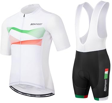 Msport Abbigliamento ciclismo Set completo Tuta Bici Maglia + Salopette Pantaloncini - M05 M
