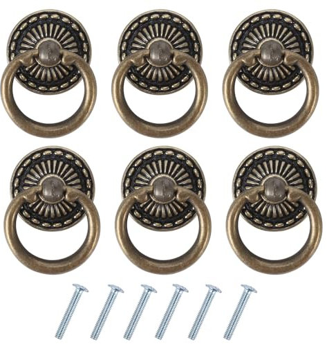 Luabue 6 Pezzi Maniglie per Mobili Vintage Maniglie Cassetti Maniglie per Armadi Porte Armadi Cassetti Armadietti Cassettiere 32cm