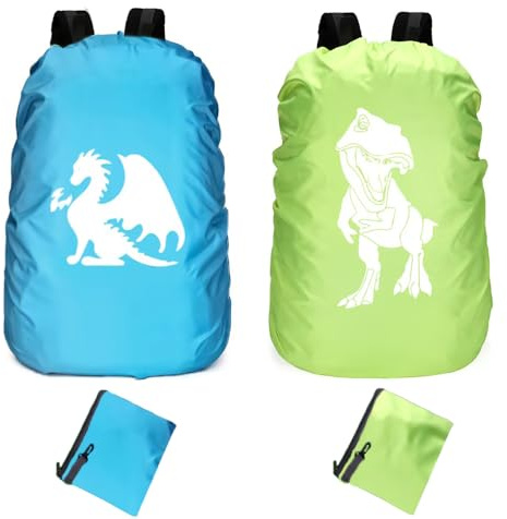 PASLFC Rucksack Regenhülle,2 Stück Rucksack Regenschutz,Regenschutz Step by Step Schulranzen,Regenhülle Schulranzen,Regenüberzug Rucksack,Rucksack überzug Wasserdicht,Rucksackhülle Wasserdicht