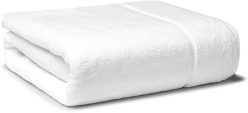 Panda® Bamboo Bath Sheet - 100 x 150 cm, Pure White | Luxury & Soft Organic Bamboo & Cotton | Super Absorbent & Quick Drying | Perfect for Sensitive Skin | Hypoallergenic, Antibacterial & Odour Free