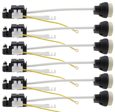 6 Stück GU10 Lampenfassung Fassung Fassung für GU10 Halogen und LED Lampen Terminal Block Metall Aufsatz