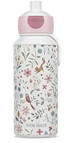 Mepal Drinking Bottle Pop-up Campus Little Dutch, Drinking Bottle, Leak Proof Drink Bottle For School, BPA-free and Dishwasher Safe, 400 ml, Fairy Wonders