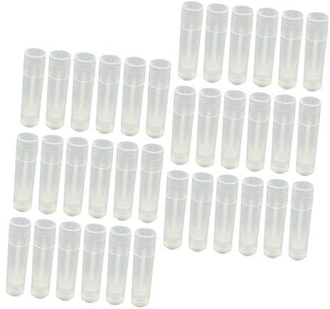 Gatuida 60 Stück Lippenstift Leerhülsen aus Pet Material DIY Kosmetikbehälter zum Befüllen Leicht und Kompakt für Lippenpflege Selber Machen für Reise und Eigene Lippenbalsam Herstellung