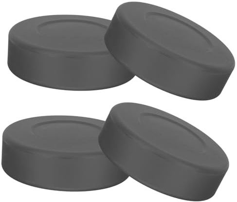 CONGARTENO 4 Stück Eishockey Trainingspucks Gummi Härteverstellbar Mittig Geformt Langlebig Für Indoor Outdoor Hockeytraining Kinder Wettkampf