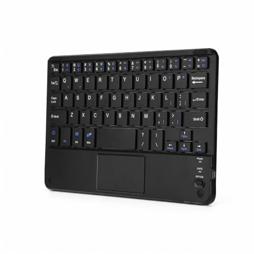 SENECESLI UltraSlim -Tastatur mit Touchpad, Wiederaufladbarem, Flachen Tasten, für -PC und -Tablet, UV-Filmbehandlung, für Reisende und Benutzer Unterwegs