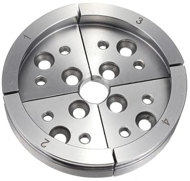 Portabrocas giratorio de madera Reversible 3,5 pulgadas, accesorio plato torno con rosca 1 pulgada x 8TPI, mandíbulas, herramienta torneado duradera Accesorios para torno(8)
