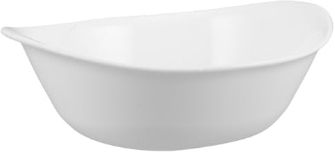 Lavabo da Cucina Impilabile Bianco in Acrilico per Campeggio | Leggero e Portatile, Forma Ellittica, per Mano e Oggetti da Cucina, Adatto a Viaggio e Bagno