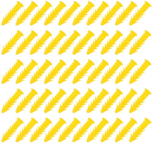FUTUREORYY 100 pièces Chevilles pour Cloison Sèche Plastique Fixation Murale Auto-agrippante Ancrages Expansion Robustes pour Brique et Plaque Plâtre Installation Rapide et Sécurisée