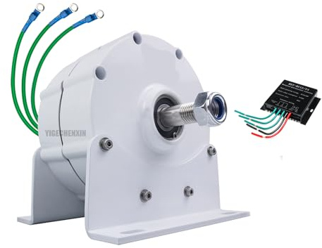 YIGECHENXIN Generador De Imán Permanente Sin Engranajes De 3 Fases De 600W 350 RPM, Motor del Generador Sin Cepillos De 12V 24V 48V para La Generación De Energía Hidroeléctrica/Eólica,24v