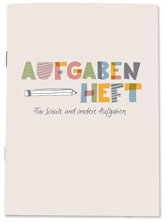 Eine der Guten Hausaufgabenheft A6 für Grundschule, mit Wochenübersicht, Stundenplan & Mini-Ziele, nachhaltiges Aufgabenheft für Kinder