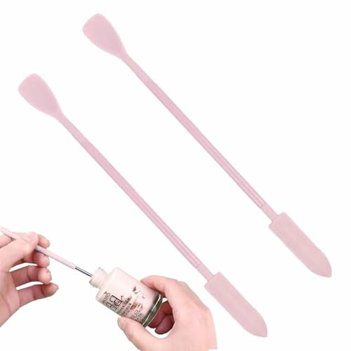 Espátula De Maquillaje - Mini Herramienta De Belleza De Silicona De 2 | Piezas, Aplicador De Mezcla De Cosméticos, Espátula Reutilizable Para El Cuidado De La Piel | Pequeña Herramienta De Maquilla