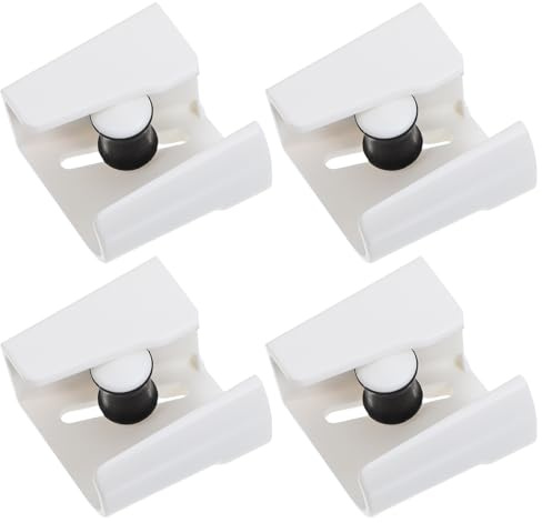 Ciieeo Lot de 4 Porte-balais Adhésifs Muraux Antidérapants, Support à Balai Multi-Fentes Étanche pour Manches de 19-28 Mm, Organiseur Mural sans Perçage Cuisine, Buanderie et Garage