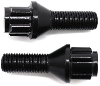 Bulloni Per Ruota 4 Bulloni Antifurto Cerchi In Lega Auto Neri M12x1.5 Esagonali Conici Da 17 Mm Per BMW Per Serie 1 3 6 7 8 Per E36 E46 E60 E61 E90 M1 Z3 Z4