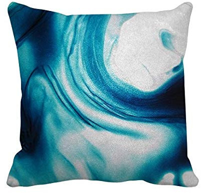 beatChong Transparent Liquid Blue Pigment abstrakt Square Dekokissen Insert Kissenbezug Startseite Sofa Dekor-Geschenk