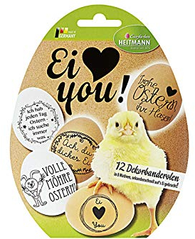 Dekobanderolen Ostern Deko Ostereier (12 Dekobanderolen, Ei ? You!, 1 Packung)