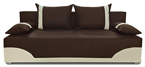 Sofnet - Schlafsofa Dario mit Schlaffunktion, Bettkasten (Neo 06 + D100) | Klappsofa mit Bettkasten, Schlafcouch, Bettfunktion, Couch, Bettsofa, Sofagarnitur, pflegeleichter Stoffbezug
