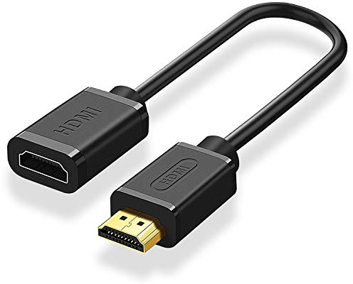 Techrum 20cm Hochgeschwindigkeits HDMI Verlängerungskabel HDMI Verlängerung 4K@60Hz HDMI Kabel Kurz 3D für Fire TV Stick/Roku/Chromecast