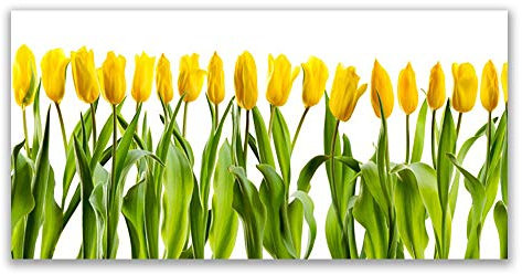 Tulup Acrylic Glass Print 120x60cm Wall Art - Wall Picture Plastic Acrylic Glass - Tulips Floral