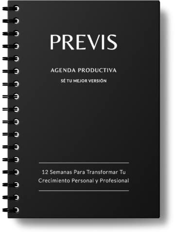 Previs Agenda Productiva y Organizadora Diaria, Semanal y Mensual con Objetivos, Propósitos y Retos - Agenda Empresarial y Personal - Crecimiento Personal y Profesional