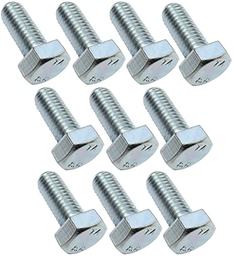 AERZETIX - C47322 - Satz von 10 stück - bolzen schrauben sechskantschrauben M8x20 - mit sechskantkopf - Ø8x20mm - DIN 933 - klasse 8.8 - aus verzinktem stahl - heimwerken - montagewerkzeug eisenwaren