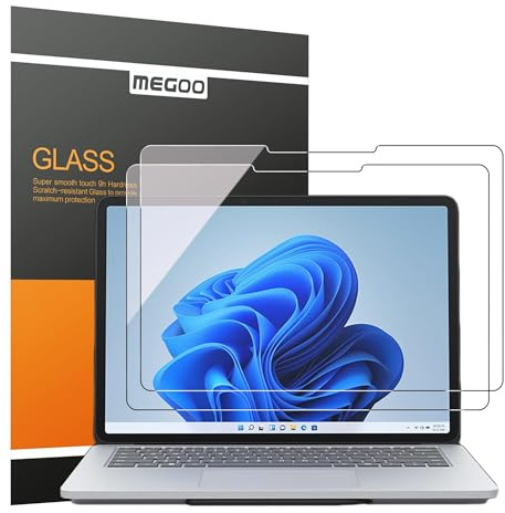 MEGOO 2 Stück Premium Panzerglas für Microsoft Surface Laptop Studio 2 / Studio 1 14,4 Zoll – gehärtete Schutzfolie, kratzfest, klarer Displayschutz, Surface Pen-kompatibel