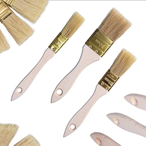 ToolSpace Pinselset Premium 20/25/36mm Flachpinsel Pinsel-Set Hohe Qualität Borstenpinsel