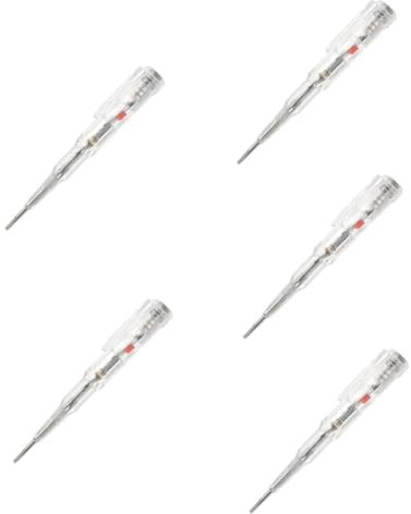 Uonlytech 5-teiliger Elektrischer Tester-stifttester Mit 2 Leds Schraubendreher Drahttester Für Einfache Elektrische Prüfungen