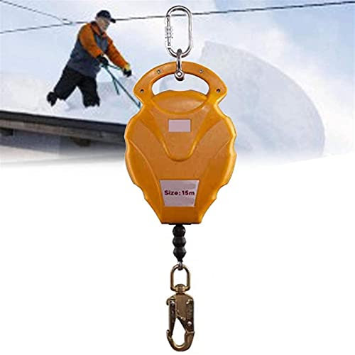 Selbstaufrollendes Rettungsseil mit 30ft/50ft-Kabel, persönliche Schutzausrüstung und Sicherheitsleine für das Dach, tragbares Sicherheits-Verlangsamungsgerät für große Höhen für Jede Familie