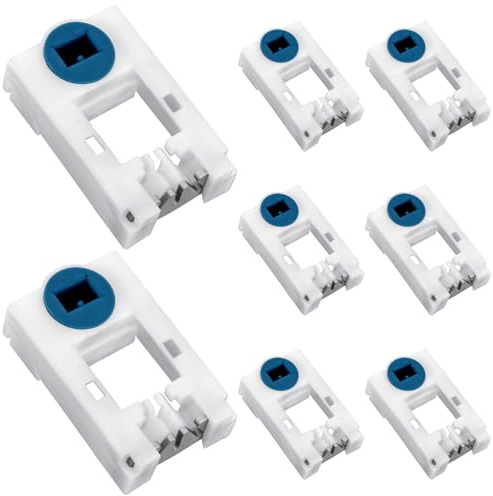 Briwooody 8 Pcs Window Spiral Balance Pivot Lock Shoe Vinyl Window Latch Replacement Windows Parts Hardware for Pull up and Down Sliding