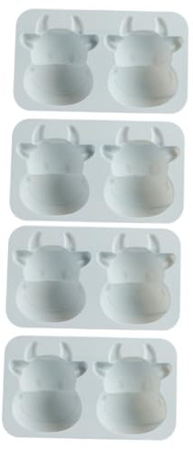 Amosfun 4pcs Silicone Molds for Fondant Cakes Biscuits Mould Baking Moulds for Families Friends