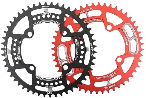 ZiYouao Kettenblatt 1 Stück Kettenblatt rund 104BCD 40t 42t 44t 46t 48t 50t 52t Zahn MTB Mountainbike Kettenrad Zahnplatte 104 Bcd 44 46 48 50 52 FahrradkettenbläTter(30T Round Black)