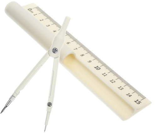 SHINEOFI Multi-function Compass Pen Ruler Set Strumento Geometrico Multifunzionale Per Scrittura e Misurazione Accessori Scolastici Giallo
