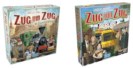Asmodee Days of Wonder - Zug um Zug Deutschland (Auflage 2023), Grundspiel + Erweiterung, Familienspiel, 2-5 Spieler, Ab 8+ Jahren, 30-60 Minuten, Deutsch + Zug um Zug Berlin