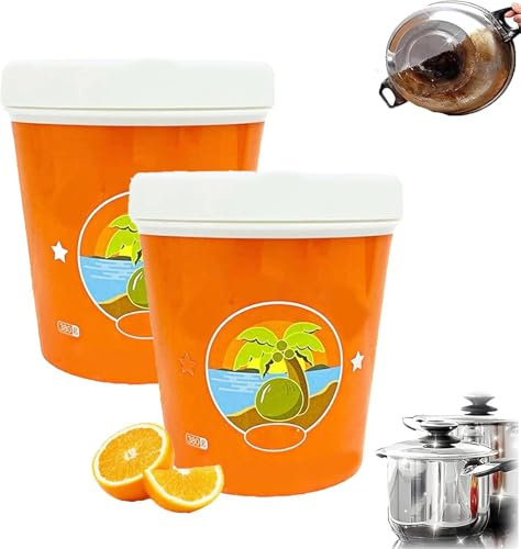NQNFWCRJ Reinigungs- und Polierpaste aus Kokosöl, Reinigungspaste für Edelstahl, kraftvolle Reinigungspaste für Kochgeschirr, Allzweck-Reinigungspaste für Ölflecken in der Küche