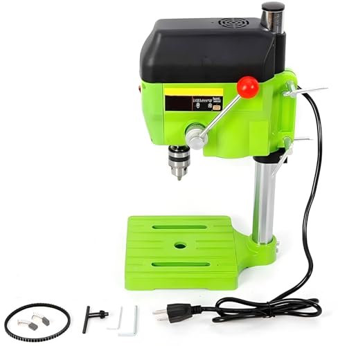 480W Electric Bench Drill Press Stand, Drilling Chuck 1~10mm, Mini Electric Bench Drilling Machine, Workbench Drilling Machine Stand for Repair DIY Drilling Wood Plastic Metal