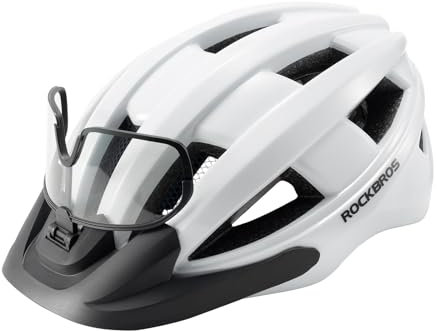 ROCKBROS Fahrradhelm mit Visier Integrierter Radhelm für Straßen- und Mountainbikes Sicherheitshelm für Männer und Frauen 55-61cm