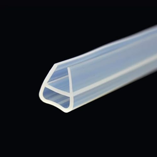 Duschdichtung, 200cm Duschtürdichtung für 6/8/10 mm, Gummi Duschtür Dichtung Duschdichtung Ersatzdichtung Wasserabweiser Dusche Glastür (U - 8mm)