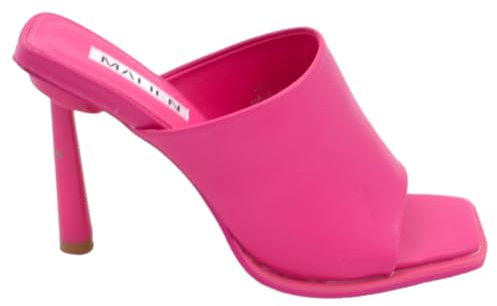 Sandalo Sabot Fucsia Donna con Tacco Spillo Martini 10 Mule Unica Fascia Pelle Comodo Estivo Comodo (37 EU)