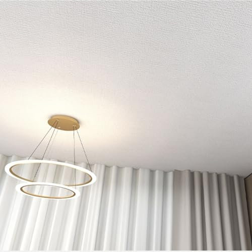 Dalles de Plafond, Panneaux muraux en PVC 3D pour Salon et Salle de Bain, Panneau de Plafond Autocollant de 50 cm de Large et 2,8 m de Long, corniche décorative étanche (Blanc, 50